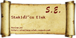 Steklács Elek névjegykártya